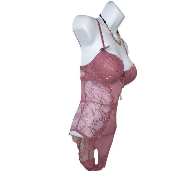 Rene Rofe Push Up Bodysuit Lace Sexy Teddy Lingerie Bodysuit NWT - Picture 8 of 9